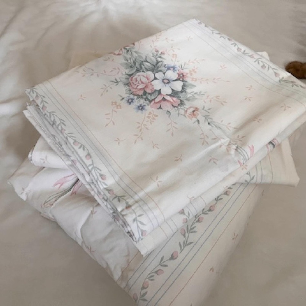 Vintage Full Size sheet Set with pillowcases, Wamsutta Ultracare